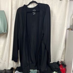 Torrid, black, fleece lined cardigan